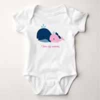Adorable Pink and Blue Whales