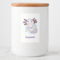 Adorable pink axolotl cartoon