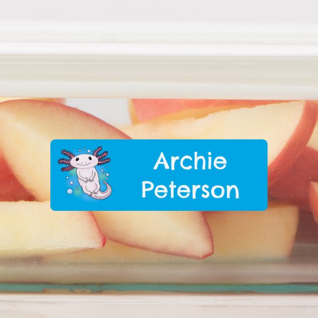 Adorable pink axolotl cartoon personalized (Affixed)