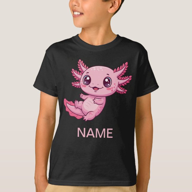 Adorable Pink Axolotl Kids’ T-Shirt  (Devant)