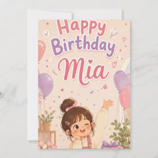 Adorable Pink Birthday InvitationInvitation Invitation