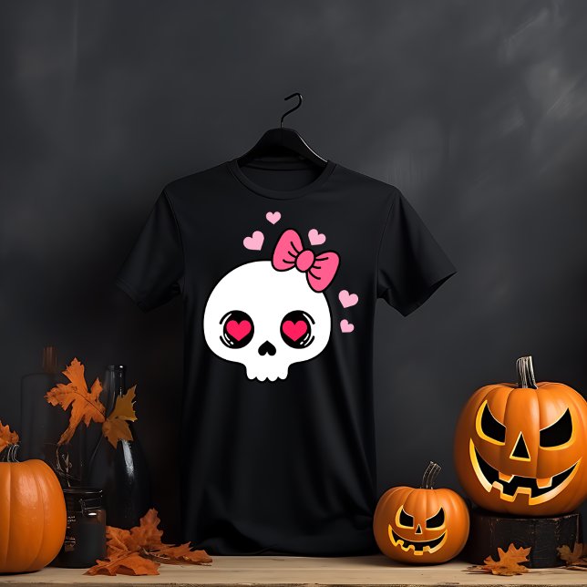 Adorable Pink Bow Skull T-Shirt (Creator Uploaded)