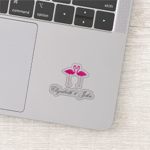 Adorable Pink Flamingos In Love - Personalized