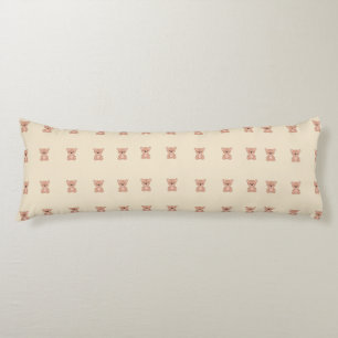 Adorable pink pastel doll baby body pillow