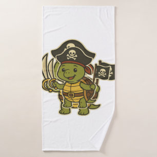 Adorable Pirate Turtle Classic T-Shirt Bath Towel
