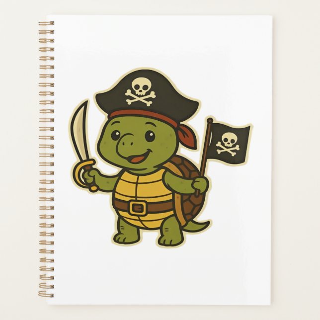 Adorable Pirate Turtle Classic T-Shirt Planner (Front)
