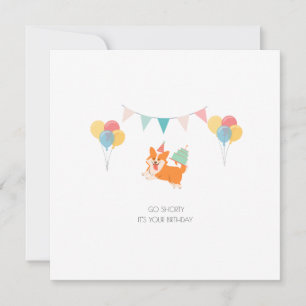 Adorable Playful Birthday Cute Corgi Dog Moms Pet Holiday Card