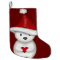 Adorable Polar Bear with Heart Christmas Stocking