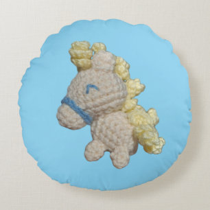 Adorable Pony Amigurumi Pillow! Round Pillow