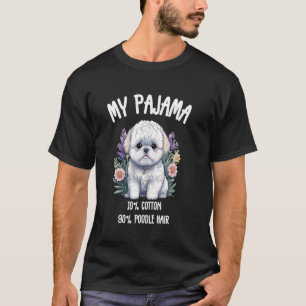 Adorable Poodle Flower - Funny Dog Design for Pet  T-Shirt
