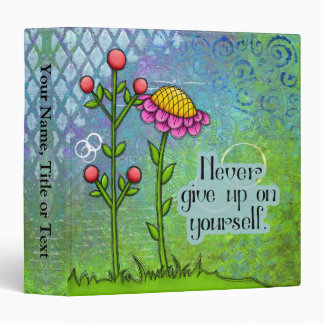 Adorable Positive Thought Doodle Flower Binder