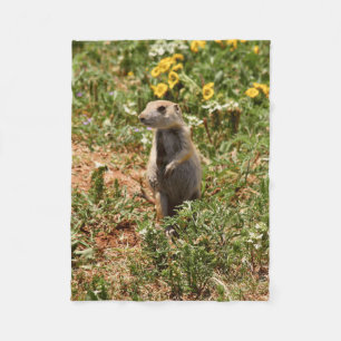 Adorable Prairie Dog Fleece Blanket