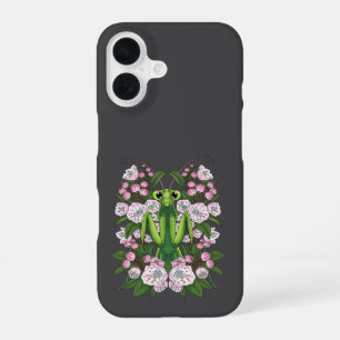 Adorable Praying Mantis And Mountain Laurel iPhone 16 Case