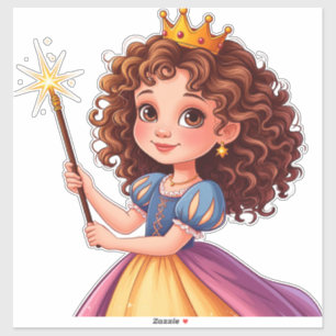 Adorable Princess Holding Magic Wand
