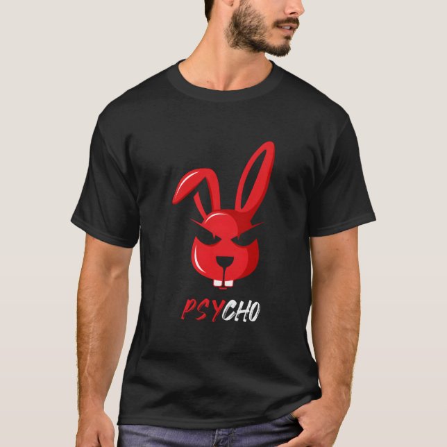 Adorable Psycho Weird Bunny Rabbit T-Shirt (Front)