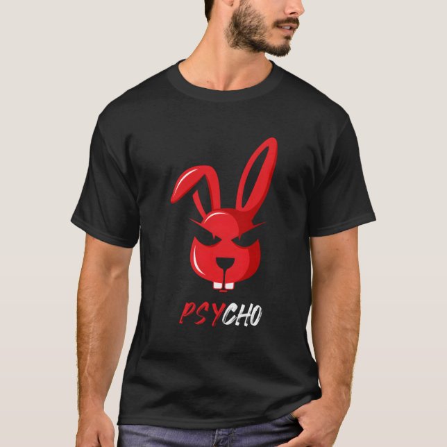 Adorable Psycho Weird Bunny Rabbit T-Shirt (Front)