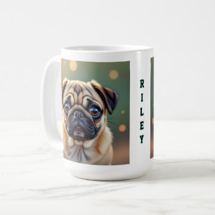 Adorable Pug Close up Cute Dog Personalized Coffee Mug