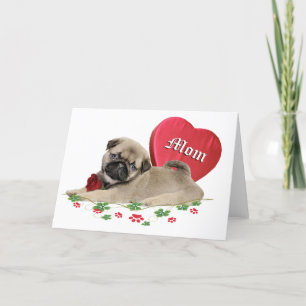 Adorable Pug Mom Design Card