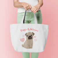 Adorable Pug Puppy "Pugs and Kisses"
