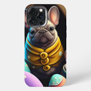 Adorable Pug with Easter Eggs A Festive and Cute iPhone 13 Pro Max Case