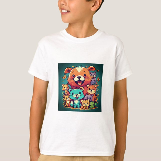 Adorable Pupes Dog ,cute Canine Fashion T-Shirt (Front)