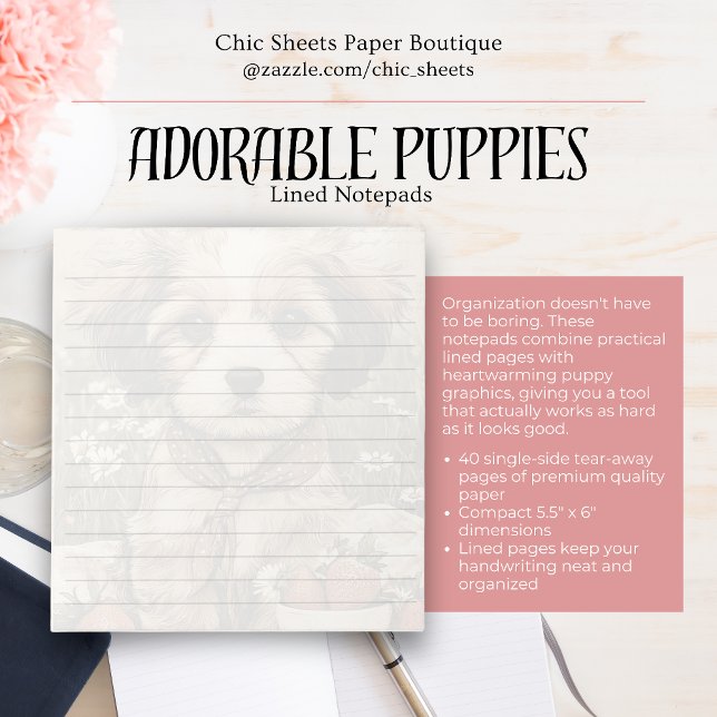 Adorable Puppies Lined Notepad (Creator Uploaded)