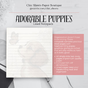 Adorable Puppies Lined Notepads