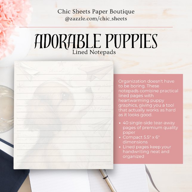 Adorable Puppies Lined Notepads (Creator Uploaded)