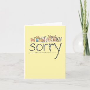 Adorable Puppies Sorry Apology Funny Message Card