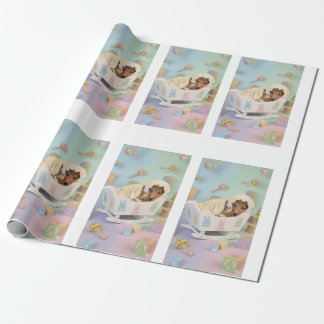 Adorable Puppy in Cradle Wrapping Paper