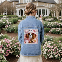 Adorable Puppy in Pink Hoodie with Teddy Bear