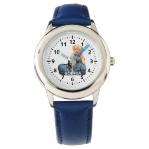 Adorable Puppy in Shoe Personalized Child's Watch