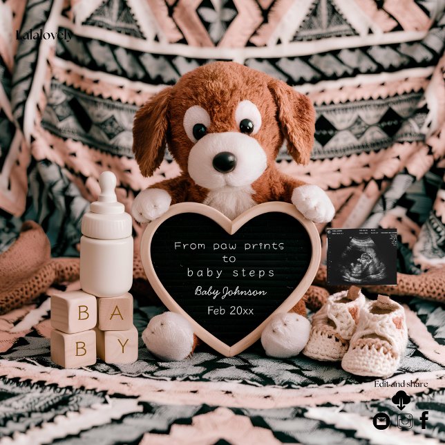 Adorable puppy plushy pregnancy announcement  (Creator Uploaded)