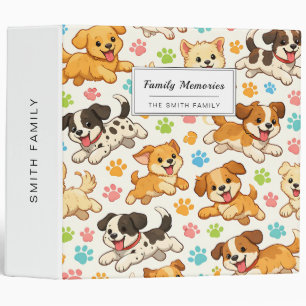 Adorable Puppy Watercolor Pattern (3) Binder