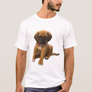 Adorable Puppy with Red Collar T-Shirt
