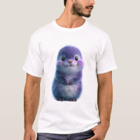 Adorable Purple Furry Creature Portrait Men