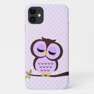 Adorable Purple Owl iPhone 11 Case