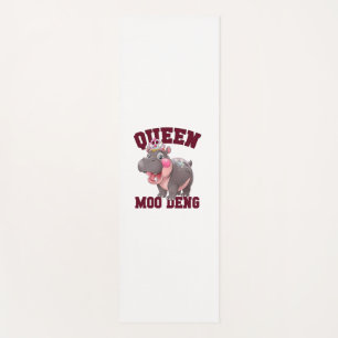 Adorable QUEEN MOO DENG Mom Baby Hippo Princess Ch Yoga Mat