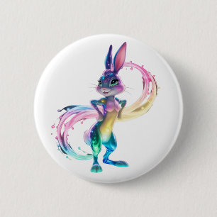 Adorable Rabbit 2 Inch Round Button