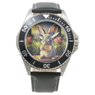 Adorable Rabbit Hello World eWatch Watch. Watch