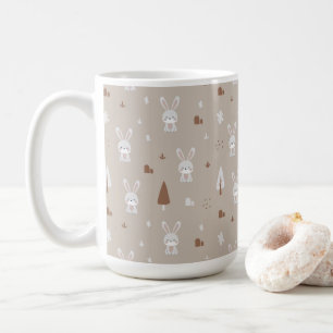 Adorable Rabbit Kids Pattern Coffee Mug