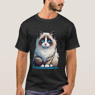 Adorable Ragdoll Cat Design T-Shirt