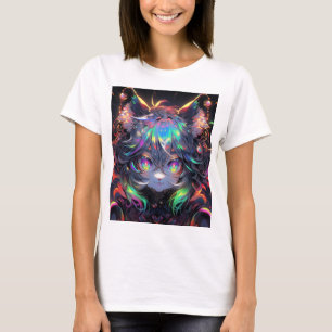 Adorable Rainbow Catgirl Furry Anime T-Shirt