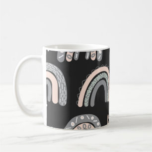 Adorable rainbow seamless pattern in trendy Scandi Coffee Mug