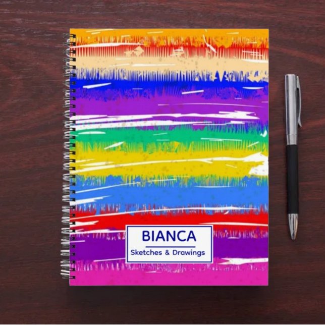 Adorable rainbow stripes colorful notebook (Creator Uploaded)
