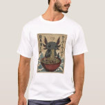 Adorable Ramen Axolotl Noodles Retro Japanese Art T-Shirt<br><div class="desc">Adorable Ramen Axolotl Noodles Retro Japanese Art</div>