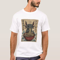 Adorable Ramen Axolotl Noodles Retro Japanese Art