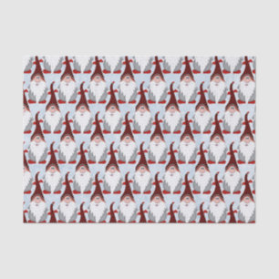 Adorable Red Black Gnome Xmas Christmas Kids Tissue Paper