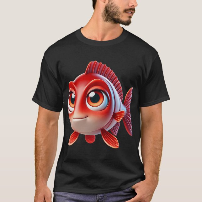 Adorable Red Drum Fish T-Shirt (Front)