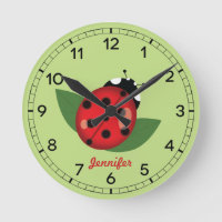 Adorable Red Ladybug Insect With Custom Name